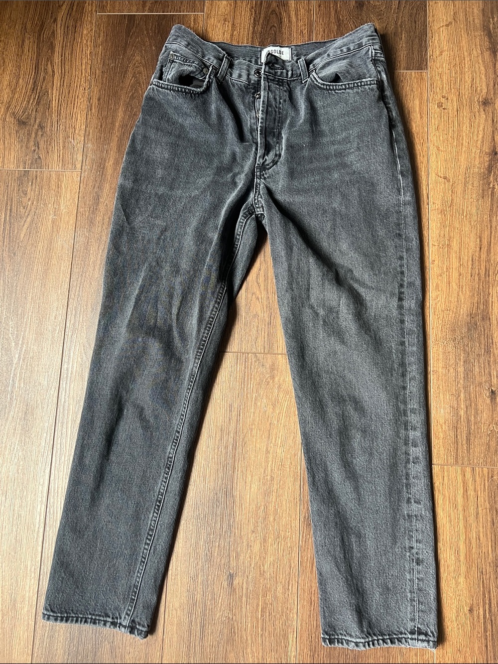 Agolde Women's Black Washed Ankle Jeans
